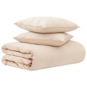 vidaXL Conjunto de Edredom 2 unid. 200 x 200 cm 250 gsm Kapok Natural