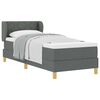 vidaXL Cama Box com colch&atilde;o Cinzento escuro 80 x 200 cm tecido