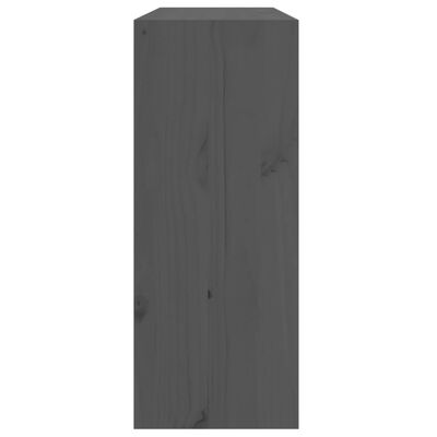 vidaXL Garrafeira 62x25x62 cm madeira de pinho maciça cinzento