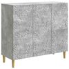 vidaXL Buffet Cinzento Cimento 89 x 34,5 x 80 cm Derivados de Madeira
