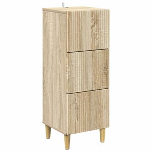 vidaXL Gabinete de Gavetas Carvalho Sonoma 33 x 34,5 x 90 cm