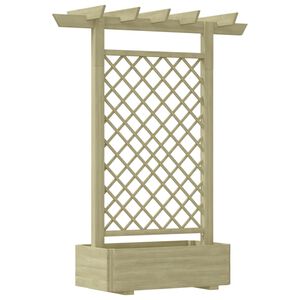 vidaXL P&eacute;rgola com vaso de jardim 162x56x204 cm madeira