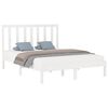 vidaXL Estrutura de cama 160x200 cm madeira maci&ccedil;a branco
