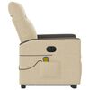 vidaXL Poltrona el&eacute;trica elevat&oacute;ria massagens tecido creme