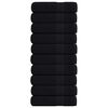 vidaXL Toalhas de banho FROGN 10 pcs 70x140 cm 360 g/m&sup2; preto