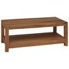 vidaXL Mesa de centro Natural 100 x 50 x 40 cm Madeira de Teca S&oacute;lida