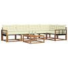 vidaXL Conjunto de Sof&aacute;s para Exterior 6 pcs Natural e Creme