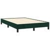 vidaXL Cama boxspring com colch&atilde;o 120x190 cm veludo verde-escuro