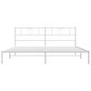 vidaXL Estrutura de cama com cabeceira 183x213 cm metal branco
