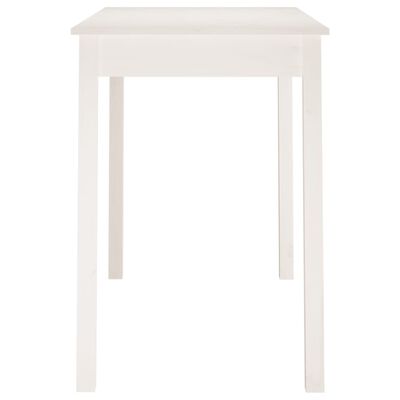 vidaXL Mesa de jantar 110x55x75 cm madeira de pinho maciça branco