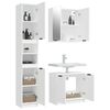vidaXL 3 pcs conjunto m&oacute;veis casa de banho madeira processada branco