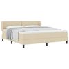 vidaXL Cama box spring com colch&atilde;o Creme 180 x 200 cm tecido
