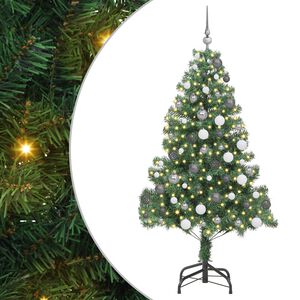 vidaXL &Aacute;rvore de Natal com 300 LEDs com suporte Verde 180 cm PVC