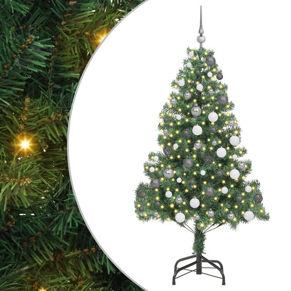 vidaXL &Aacute;rvore de Natal com 300 LEDs com suporte Verde 180 cm PVC