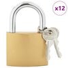 vidaXL U Lock com Chaves Lat&atilde;o 6 x 2 x 9,1 cm Ferro
