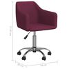 vidaXL Cadeiras de jantar girat&oacute;rias 2 pcs tecido roxo