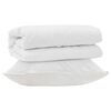 vidaXL Conjunto de Edredom com travesseiro 2 unid. Branco Microfibra