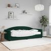 vidaXL Sofá-cama com colchão 80x200 cm veludo verde-escuro