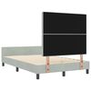 vidaXL Cama Box com cabeceira Cinzento-claro 120 x 200 cm Veludo