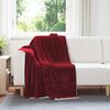 vidaXL Cobertor Vermelho Bordeaux 130 x 150 cm L&atilde;