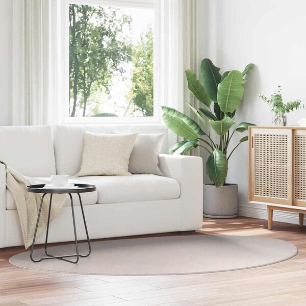 vidaXL Tapete HUARTE Areia 140 x 200 cm Poliéster