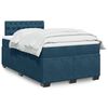 vidaXL Cama boxspring com colch&atilde;o 120x200 cm veludo azul-escuro