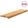 vidaXL Tapetes de escada 16 pcs 100x30x2 cm carvalho castanho-claro