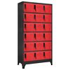 vidaXL Cacifo 90x40x180 cm a&ccedil;o antracite e vermelho