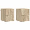 vidaXL Gabinete de Canto Montado na Parede 2 pcs Carvalho Sonoma