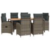 vidaXL Conjunto de Jantar para Exterior 7 unid.