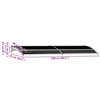 vidaXL Toldo de porta 240x75 cm PC preto
