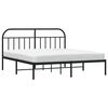 vidaXL Estrutura de cama com cabeceira 160x200 cm metal preto