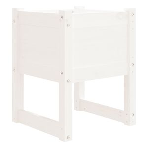 vidaXL Vaso/floreira 40x40x52,5 cm pinho maci&ccedil;o branco