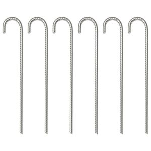 vidaXL Estacas para tenda 6 pcs 37 cm &Oslash;10 mm a&ccedil;o galvanizado