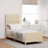 vidaXL Estrutura da Cama com cabeceira Creme 80 x 200 cm tecido