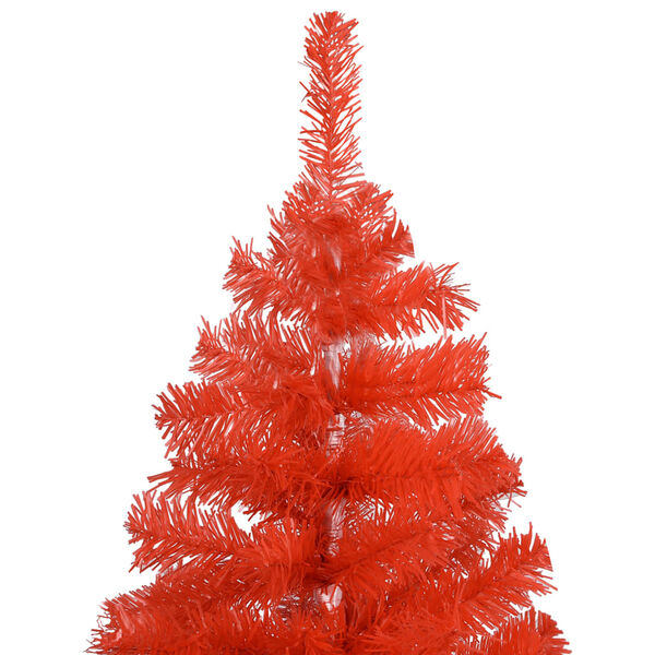 vidaXL &Aacute;rvore Natal artificial pr&eacute;-iluminada c/ bolas PVC vermelho