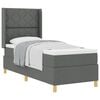 vidaXL Cama Box com cabeceira Cinza Escuro 80 x 200 cm tecido