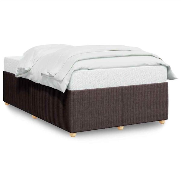 vidaXL Estrutura de cama sem colch&atilde;o 120x190cm castanho escuro