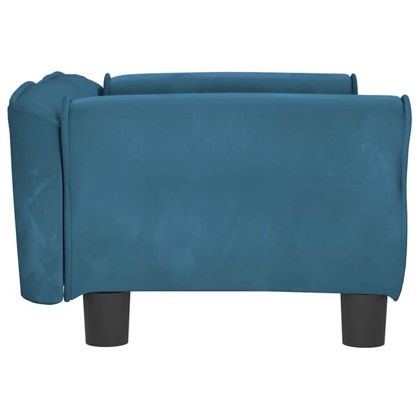 vidaXL Cama para cães 70x45x30 cm veludo azul