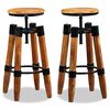 vidaXL Bancos de bar 2 pcs madeira de mangueira maci&ccedil;a