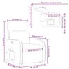 vidaXL Poltrona de massagens reclin. elevat&oacute;ria tecido vermelho tinto
