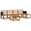 vidaXL Conjunto de Sof&aacute;s para Exterior 6 pcs Natural