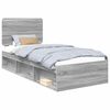 vidaXL Estrutura da Cama com cabeceira Cinza Sonoma 90 x 190 cm