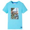 T-shirt para crian&ccedil;a cor ciano 104