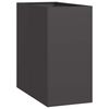 vidaXL Vaso floreira 40x80x80 cm a&ccedil;o preto