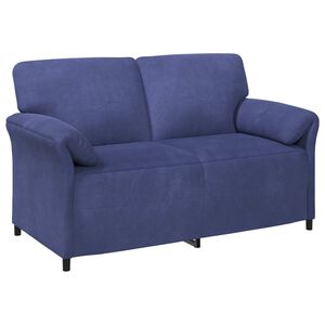 vidaXL Sof&aacute; para 2 Pessoas Azul Pol&iacute;cia 158 x 83 x 95 cm Veludo