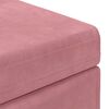 vidaXL Banqueta Rosa 61 x 41 x 40 cm Veludo e Madeira de Engenharia