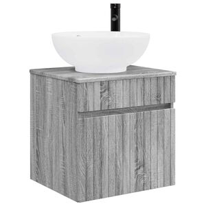 vidaXL Vanidade de Pia de Parede Sonoma cinzento 49 x 44,5 x 66,5 cm
