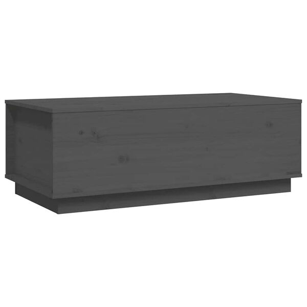 vidaXL Mesa de centro 100x50x35 cm pinho maci&ccedil;o cinza