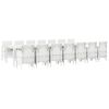 vidaXL Conjunto de Jantar para Jardim com Almofadas 15 unid. Branco PP